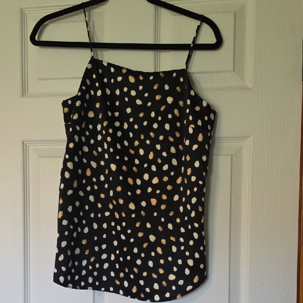 Ann Taylor Black and White Polka Dot Camisole